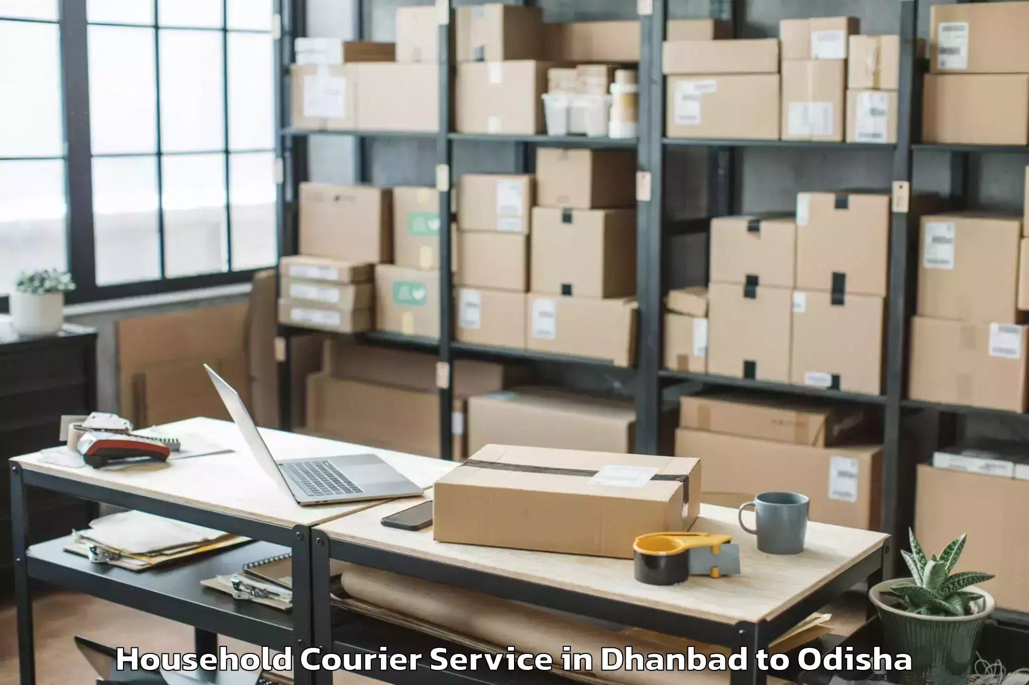 Book Dhanbad to Khallikot Household Courier Online